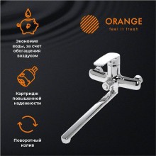 Смеситель для ванны Orange Sonic M08-211cr универсальный Хром