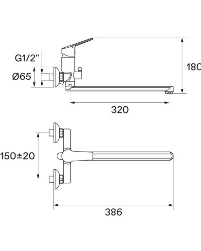 Смеситель для ванны Santek Венга WH5A12003C001