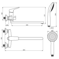 Смеситель для ванны Damixa Jupiter 779500001