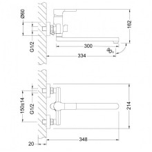 Смеситель для ванны Lemark Aura LM0651C универсальный Хром