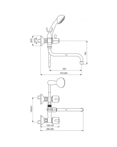 Смеситель универсальный Vidima Флора BA143AA
