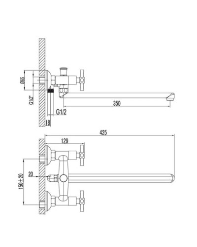 Смеситель универсальный Lemark Neo LM2201C