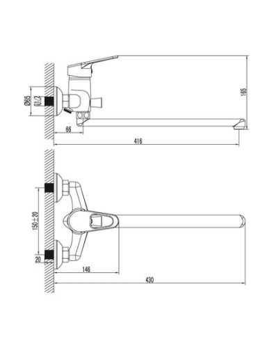 Смеситель универсальный Lemark Luna LM4101C