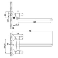 Смеситель универсальный Lemark Dance LM2401C