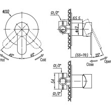 Cerazes LACONICO LACONICO-DI-01 Встраиваемый смеситель для душа