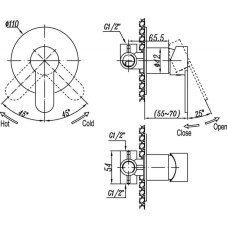 Cerazes LACONICO LACONICO-DI-01 Встраиваемый смеситель для душа