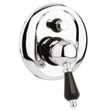 Встраиваемый смеситель для ванны хром, ручка Swarovski Nero Cezares Vintage VINTAGE-VDIM-01-Sw-N