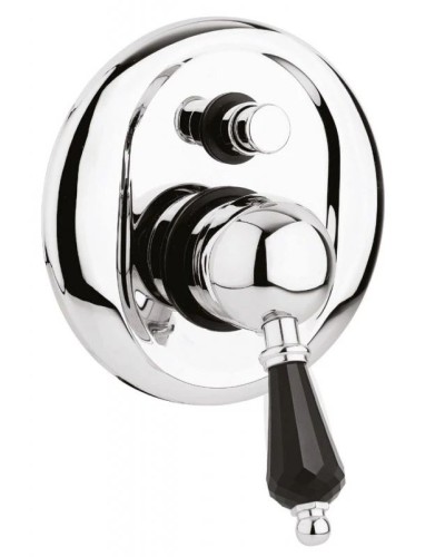 Встраиваемый смеситель для ванны хром, ручка Swarovski Nero Cezares Vintage VINTAGE-VDIM-01-Sw-N