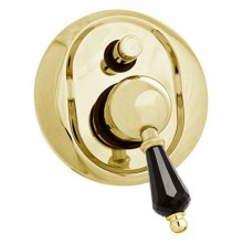 Встраиваемый смеситель для ванны золото 24 карат, ручка Swarovski Nero Cezares Vintage VINTAGE-VDIM-03/24-Sw-N