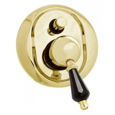 Встраиваемый смеситель для ванны золото 24 карат, ручка Swarovski Nero Cezares Vintage VINTAGE-VDIM-03/24-Sw-N