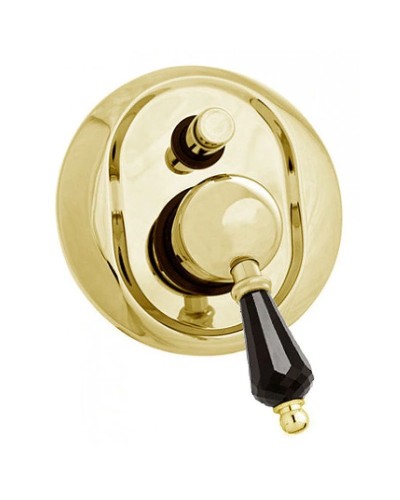 Встраиваемый смеситель для ванны золото 24 карат, ручка Swarovski Nero Cezares Vintage VINTAGE-VDIM-03/24-Sw-N