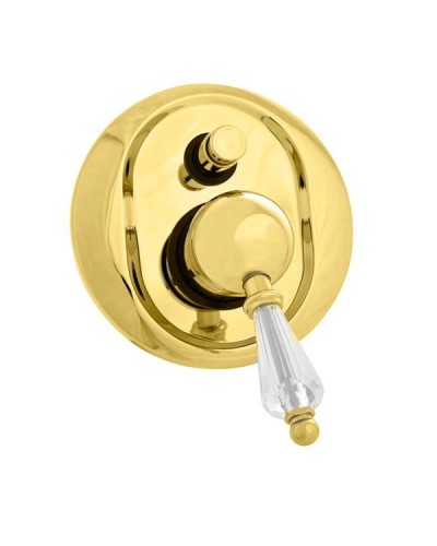 Встраиваемый смеситель для ванны золото 24 карат, ручка Swarovski Cezares Vintage VINTAGE-VDIM-03/24-Sw