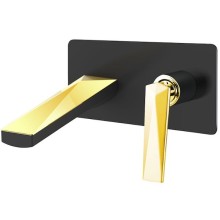 Смеситель для раковины Boheme Venturo 385-B Черный, Золото