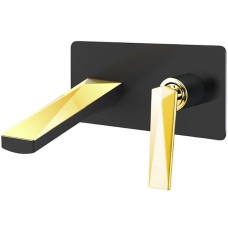 Смеситель для раковины Boheme Venturo 385-B Черный, Золото