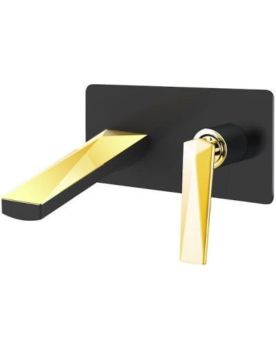 Смеситель для раковины Boheme Venturo 385-B Черный, Золото