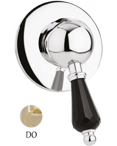 Встраиваемый смеситель для душа золото 24 карат, ручка Swarovski Nero Cezares Vintage VINTAGE-DIM-03/24-Sw-N