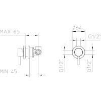 Смеситель для душа встраиваемый Bossini Z10201410BOS001