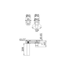 Смеситель для раковины Cezares NAUTIC-BLI2-01-W0 Хром