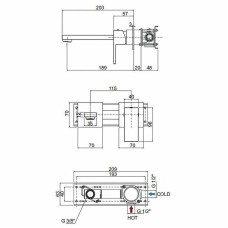 Смеситель для раковины Cezares UNIKA-BLI2-NOP Черный