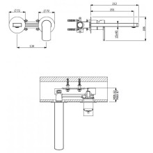 Встраиваемый смеситель для раковины CEZARES GLAM-BLI2-01