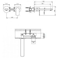 Встраиваемый смеситель для раковины CEZARES GLAM-BLI2-01