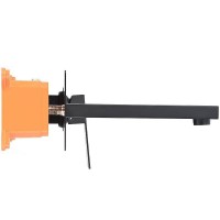 Смеситель для раковины Orange Lutz M04-722b Черный матовый