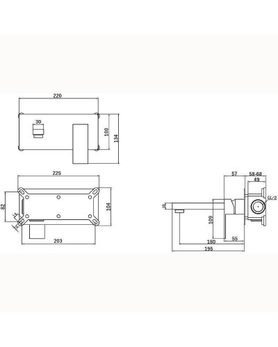 Смеситель для раковины Orange Lutz M04-722cr Хром