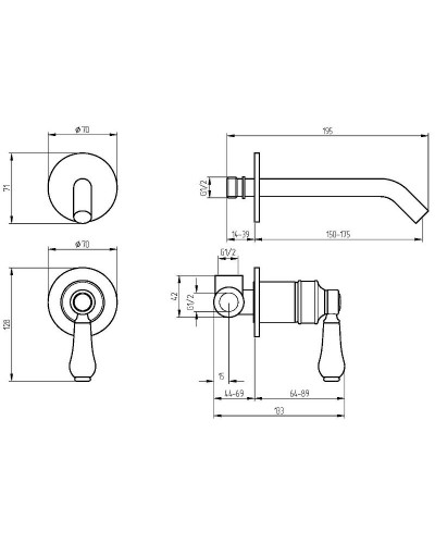 Смеситель для раковины Migliore Ermitage Mini 28585 Хром