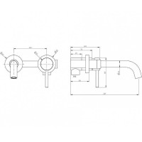 Смеситель для раковины Milacio Ultra MCU.552.MB Черный матовый