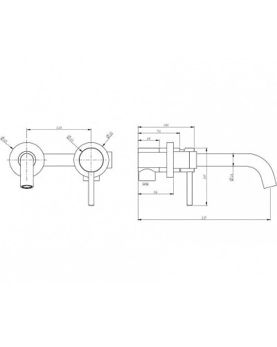 Смеситель для раковины Milacio Ultra MCU.552.MB Черный матовый
