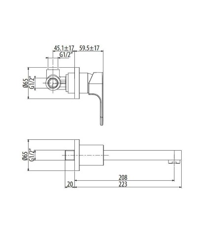 Смеситель для раковины Gattoni H2Omix1000 1037/10C0 Хром