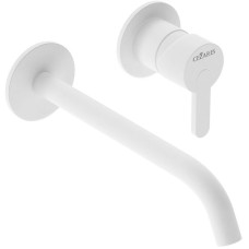 Смеситель для раковины Cezares Leaf LEAF-BLI2-BIO Белый матовый