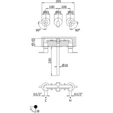 Смеситель для раковины Cezares Leaf LEAF-BLI3L-SS Sunset