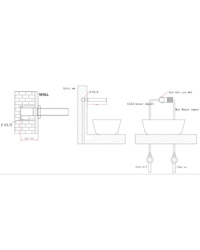 Смеситель для раковины Bronze de Luxe Avantgarde 2021RH Черный Красный