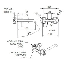 Смеситель для раковины Remer X-Style X15PLDO Золото