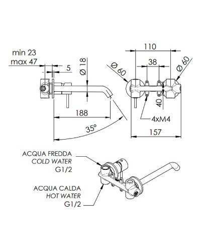 Смеситель для раковины Remer X-Style X15PLDO Золото