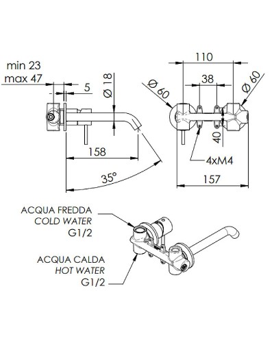 Смеситель для раковины Remer X-Style X15PDO Золото