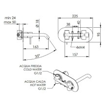 Смеситель для раковины Remer X-Style X15NO Черный матовый