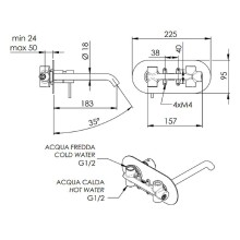 Смеситель для раковины Remer X-Style X15L Хром