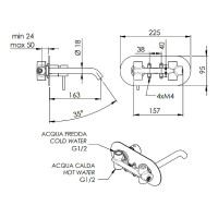 Смеситель для раковины Remer X-Style X15DO Золото