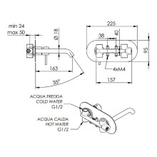 Смеситель для раковины Remer X-Style X15DO Золото