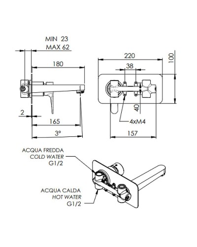 Смеситель для раковины Remer Winner W15 Хром
