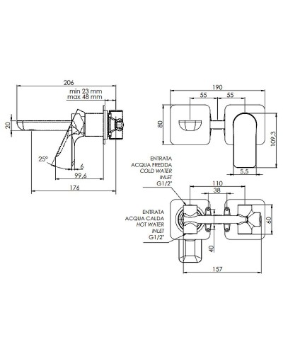 Смеситель для раковины Remer Infinity I15PNO Черный матовый