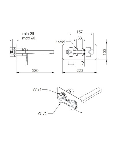 Смеситель для раковины Remer Dream D15L Хром