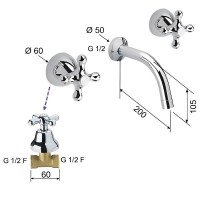 Смеситель для раковины Remer Liberty 10LI Хром