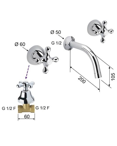 Смеситель для раковины Remer Liberty 10LI Хром