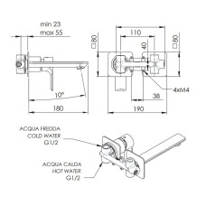 Смеситель для раковины Remer Energy EY15P Хром