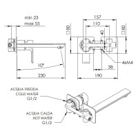 Смеситель для раковины Remer Energy EY15PLNO Черный матовый