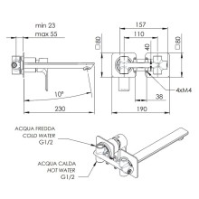 Смеситель для раковины Remer Energy EY15PLNO Черный матовый