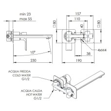 Смеситель для раковины Remer Energy EY15PLNO Черный матовый